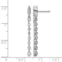 14kw 1ct Lab Grown Diamond VS/SI+ G+ Comp Dangle Post Earrings