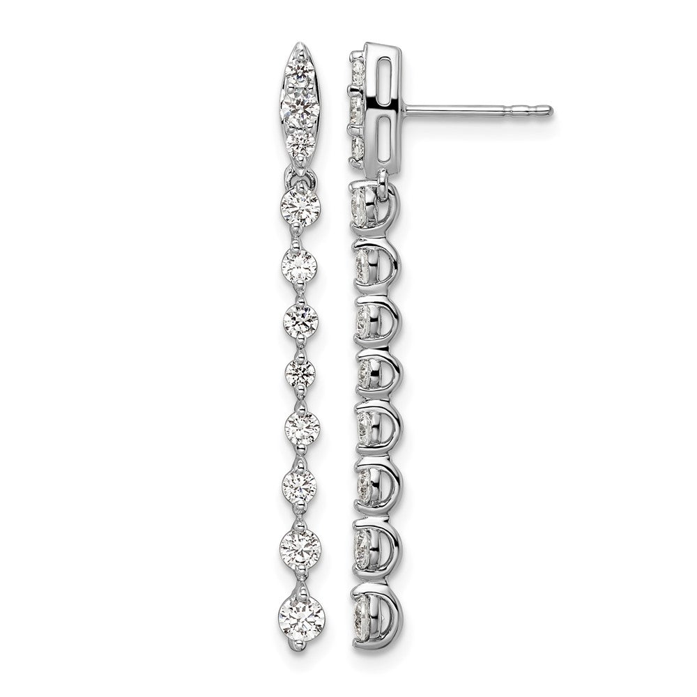 14kw 1ct Lab Grown Diamond VS/SI+ G+ Comp Dangle Post Earrings