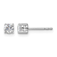 14k White Gold 1/2 ct Lab Grown Diamond VS/SI+ G+ Comp Stud Post Earrings