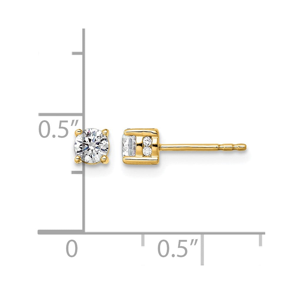 14k 1/2 ct Lab Grown Diamond VS/SI+ G+ Complete Stud Post Earrings