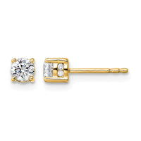 14k Yellow Gold 1/2 ct Lab Grown Diamond VS/SI+ G+ Comp Stud Post Earrings