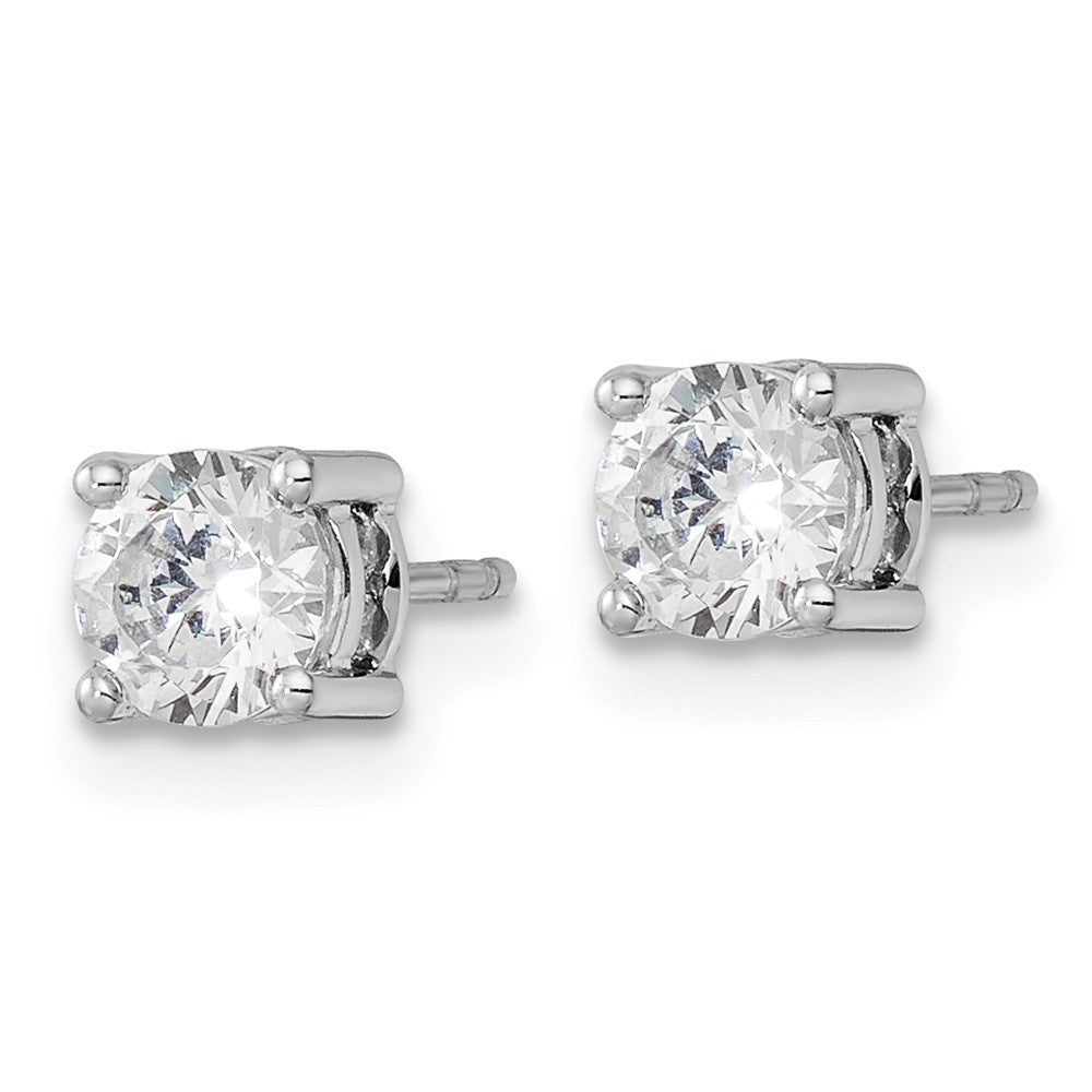 14k White Gold 1 ct Lab Grown Diamond VS/SI+ G+ Comp Stud Post Earrings