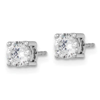 14k White Gold 1 ct Lab Grown Diamond VS/SI+ G+ Comp Stud Post Earrings