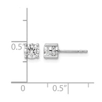 14k White Gold 1 ct Lab Grown Diamond VS/SI+ G+ Comp Stud Post Earrings