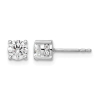14k White Gold 1 ct Lab Grown Diamond VS/SI+ G+ Comp Stud Post Earrings