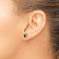 14kw 1/5ct Lab Grown Dia VS/SI+ G+ & Garnet Jan Birthstone Earrings