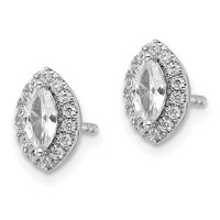 14kw 1/5ct Lab Grown Dia VS/SI+ G+ & Sapphire April Birthstone Earrings