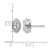 14kw 1/5ct Lab Grown Dia VS/SI+ G+ & Sapphire April Birthstone Earrings