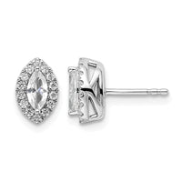 14kw 1/5ct Lab Grown Dia VS/SI+ G+ & Sapphire April Birthstone Earrings