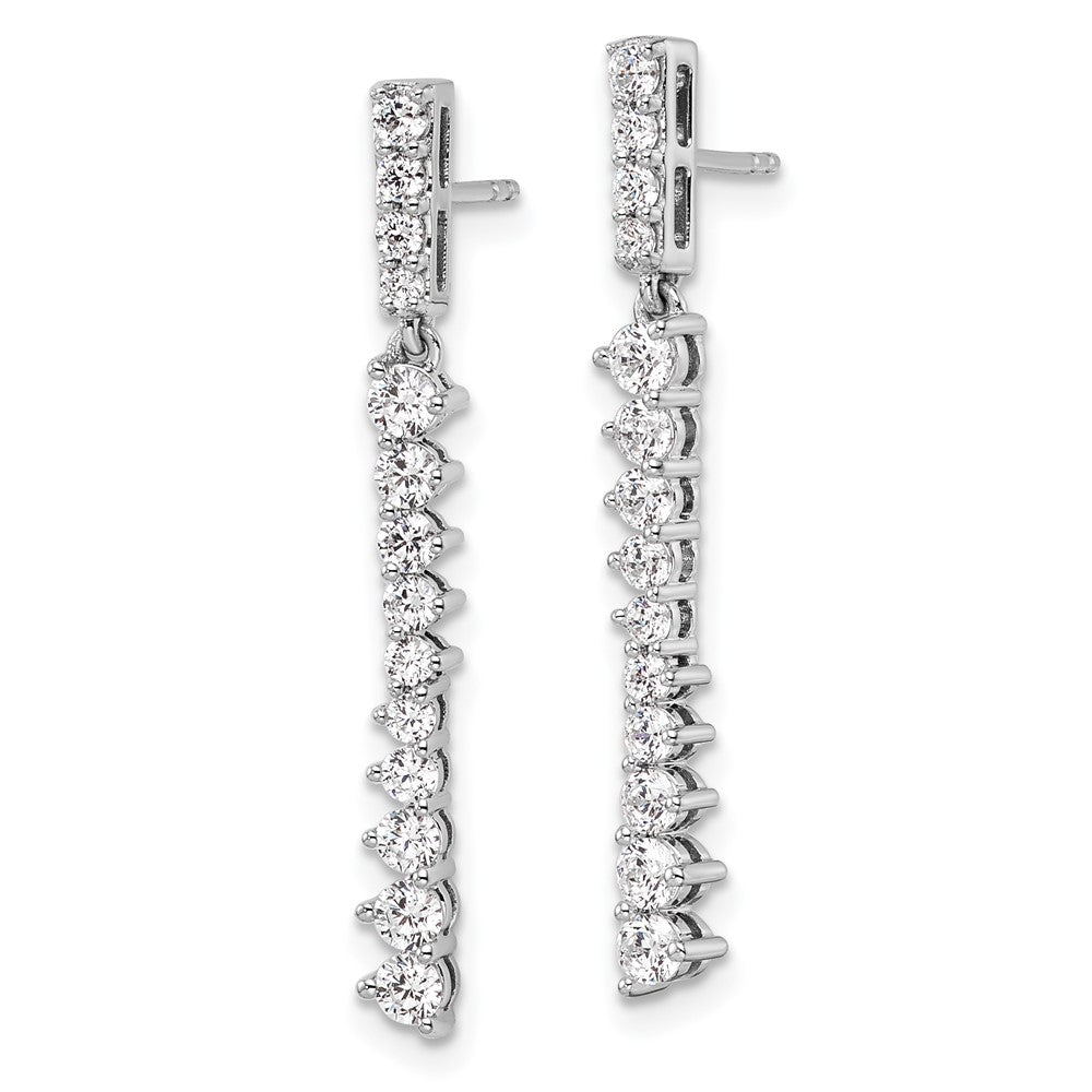 14kw 1ct Lab Grown Diamond VS/SI+ G+ Comp Dangle Post Earrings