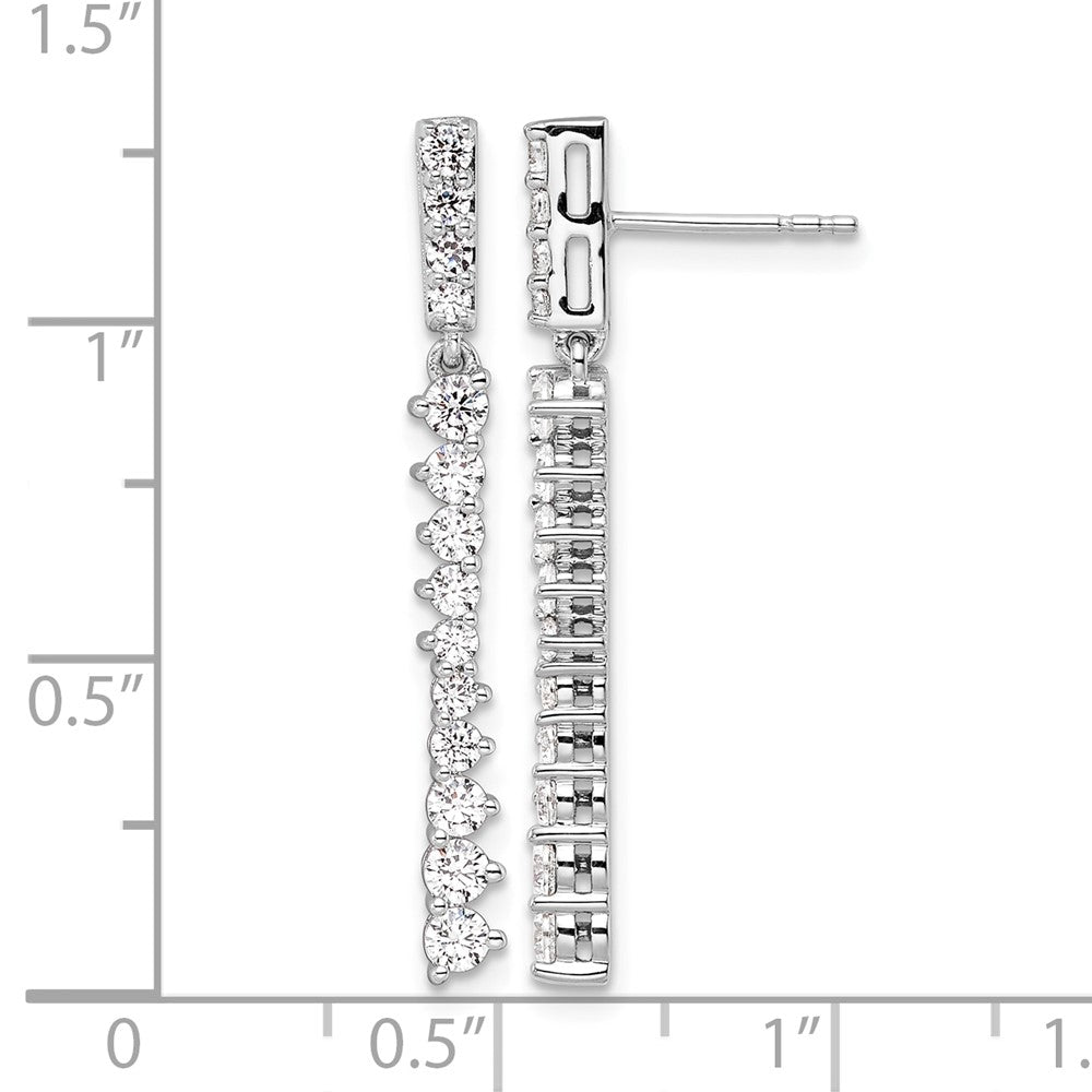 14kw 1ct Lab Grown Diamond VS/SI+ G+ Comp Dangle Post Earrings
