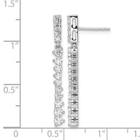 14kw 1ct Lab Grown Diamond VS/SI+ G+ Comp Dangle Post Earrings