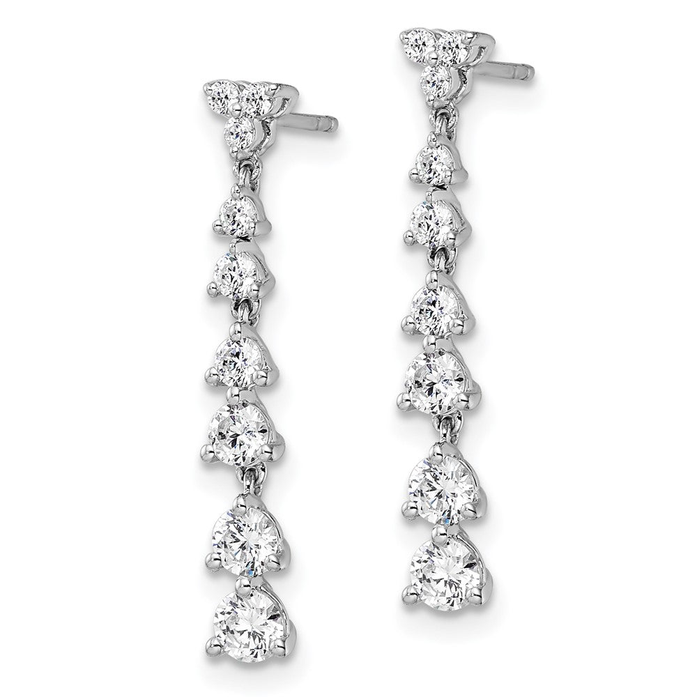14kw 1ct Lab Grown Diamond VS/SI+ G+ Comp Dangle Post Earrings