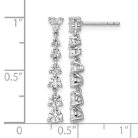 14kw 1ct Lab Grown Diamond VS/SI+ G+ Comp Dangle Post Earrings