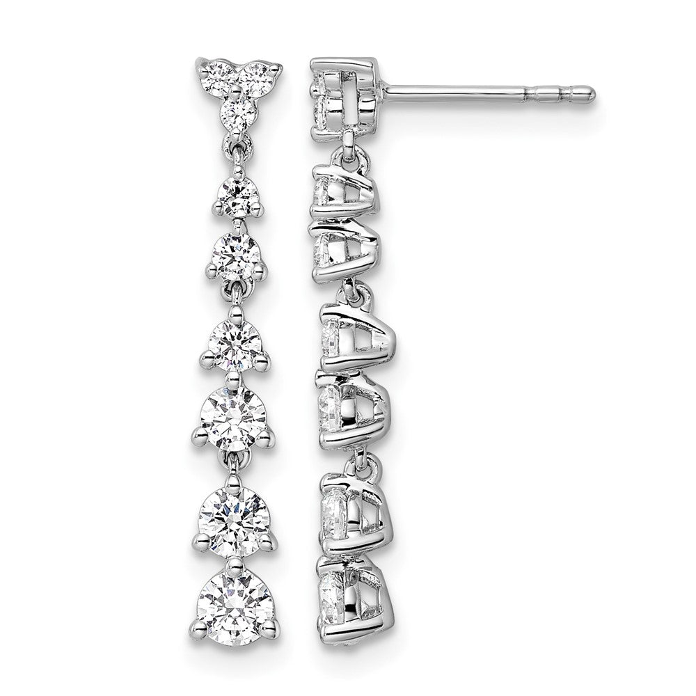 14kw 1ct Lab Grown Diamond VS/SI+ G+ Comp Dangle Post Earrings