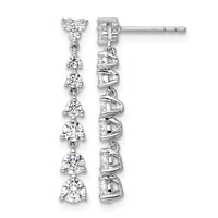 14kw 1ct Lab Grown Diamond VS/SI+ G+ Comp Dangle Post Earrings