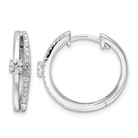14kw 3/8ct Lab Grown Dia VS/SI+ G+ Comp Fashion Hinged Hoop Earrings