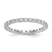 14kw 1ct Lab Grown Diamond VS/SI+ G+ Comp Size 9 Eternity Band