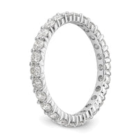 14kw 1 1/2ct Lab Grown Diamond VS/SI+ G+ Comp Size 8 Eternity Band
