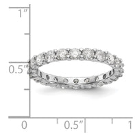 14kw 2ct Lab Grown Diamond VS/SI+ G+ Comp Size 8 Eternity Band