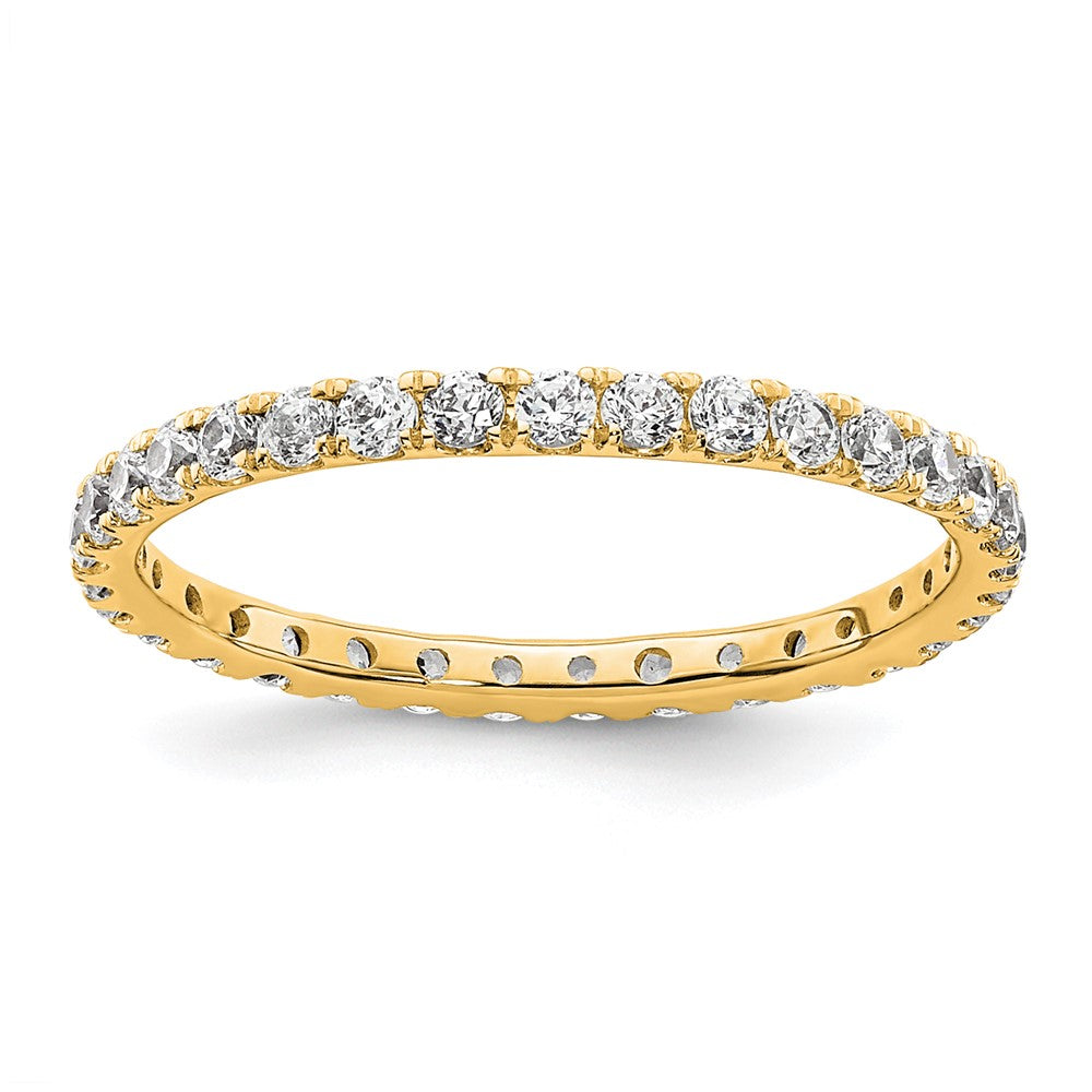 True Origin 14k 1/2 ct Lab Grown Diamond VS+ F+ Comp. Size 4.5 Eternity Ban