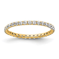 True Origin 14k 1/2 ct Lab Grown Diamond VS+ F+ Comp. Size 5.5 Eternity Ban
