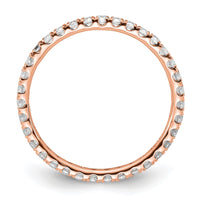True Origin 14kr 1/2 ct Lab Grown Diamond VS+ F+ Comp. Size 6 Eternity Band