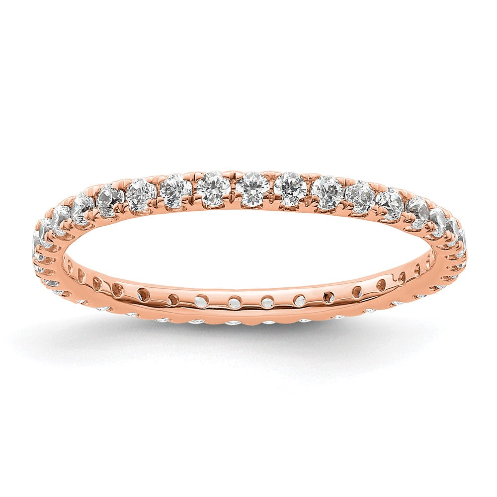 True Origin 14kr 1/2 ct Lab Grown Diamond VS+ F+ Comp. Size 6 Eternity Band