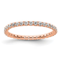 True Origin 14kr 1/2 ct Lab Grown Diamond VS+ F+ Comp. Size 6 Eternity Band