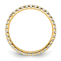 True Origin 14k 1/2 ct Lab Grown Diamond VS+ F+ Comp. Size 6 Eternity Band