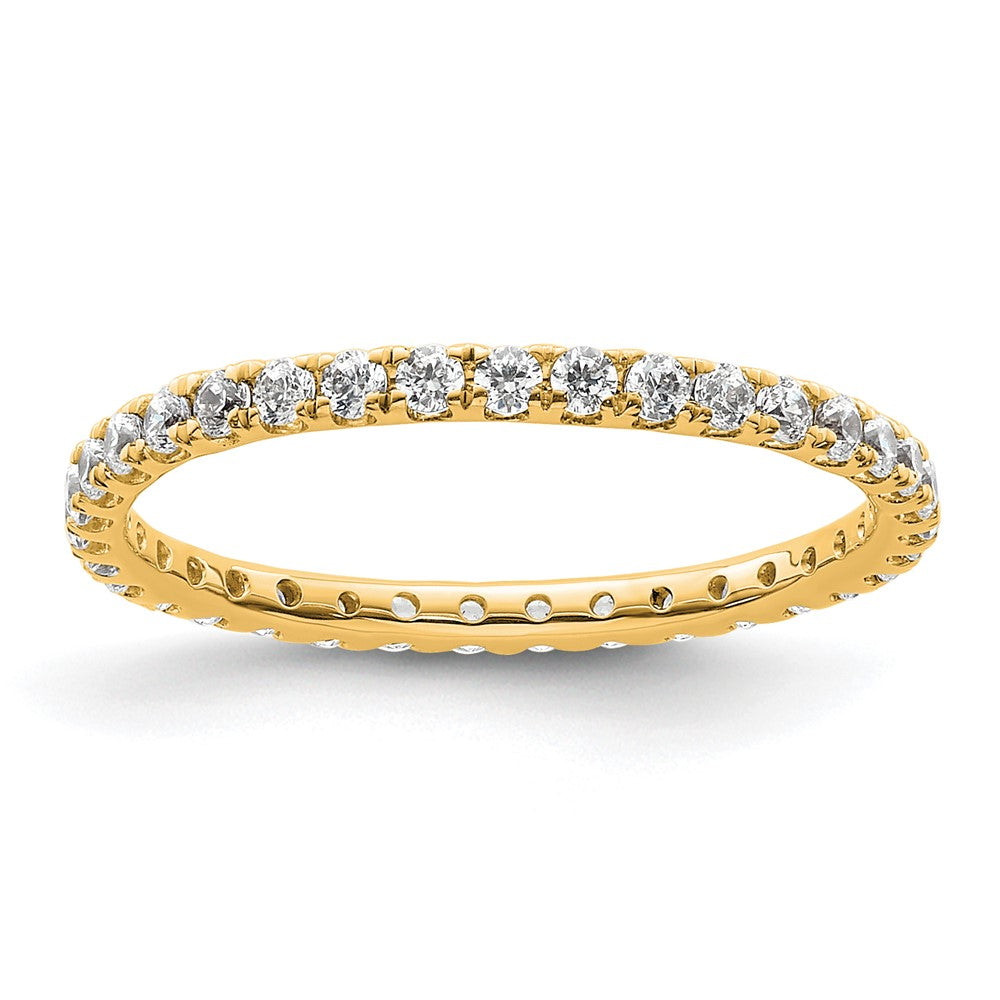 True Origin 14k 1/2 ct Lab Grown Diamond VS+ F+ Comp. Size 6.5 Eternity Ban