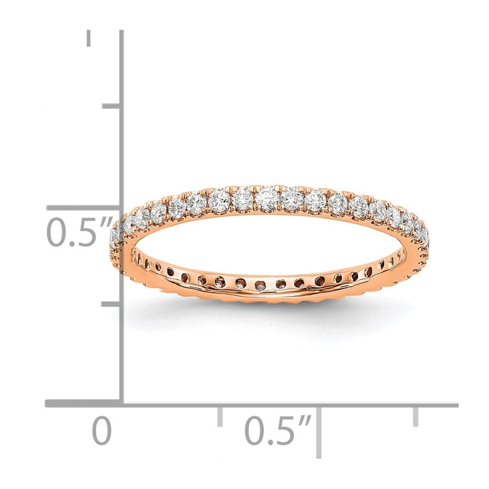 14kr 1/2ct Lab Grown Diamond VS/SI+ G+ Comp Size 6 Eternity Band