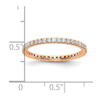 14kr 1/2ct Lab Grown Diamond VS/SI+ G+ Comp Size 7.5 Eternity Band