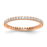 True Origin 14kr 1/2 ct Lab Grown Diamond VS+ F+ Comp. Size 7 Eternity Band