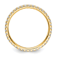 14k 1/2ct Lab Grown Diamond VS/SI+ G+ Comp Size 7 Eternity Band
