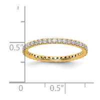 14k 1/2ct Lab Grown Diamond VS/SI+ G+ Comp Size 8.5 Eternity Band