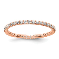 True Origin 14kr 1/2 ct Lab Grown Diamond VS+ F+ Comp. Size 8 Eternity Band