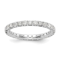 14kw 1ct Lab Grown Diamond VS/SI+ G+ Comp Size 7.5 Eternity Band