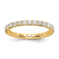14k 1ct Lab Grown Diamond VS/SI+ G+ Comp Size 6 Eternity Band