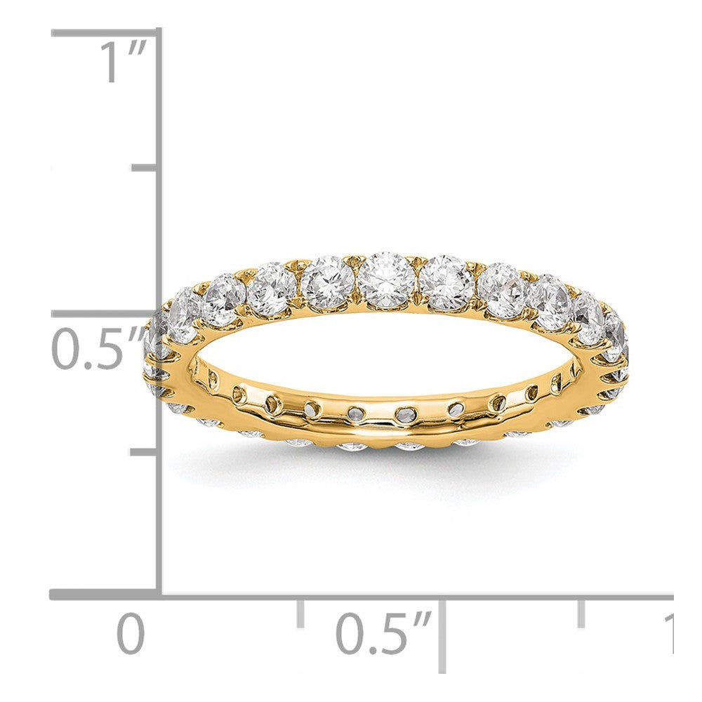 14k 1 1/2ct Lab Grown Diamond VS/SI+ G+ Comp Size 6 Eternity Band