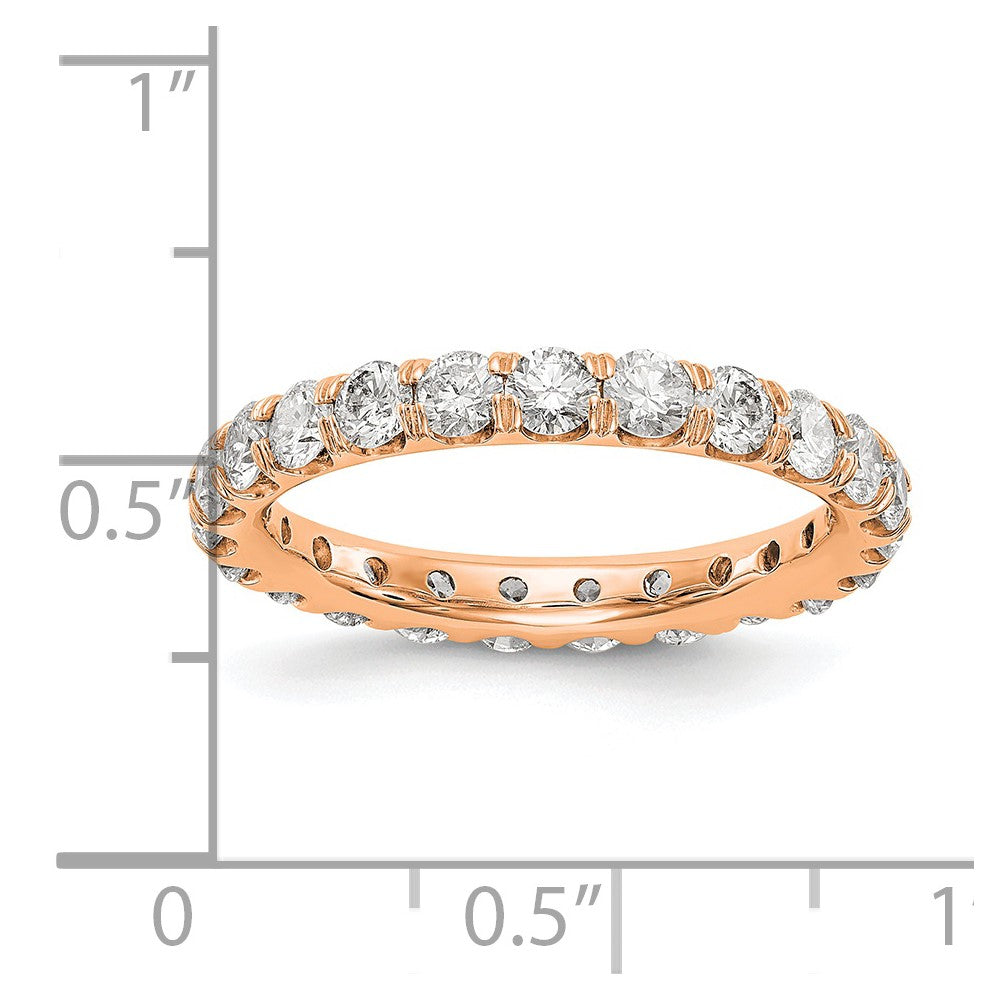 14kr 2ct Lab Grown Diamond VS/SI+ G+ Comp Size 7 Eternity Band
