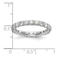 14kw 2ct Lab Grown Diamond VS/SI+ G+ Comp Size 8 Eternity Band