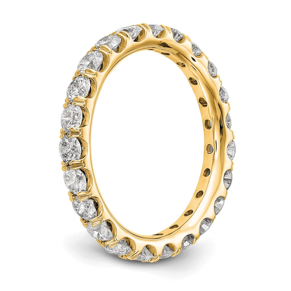 14k 2ct Lab Grown Diamond VS/SI+ G+ Comp Size 4 Eternity Band