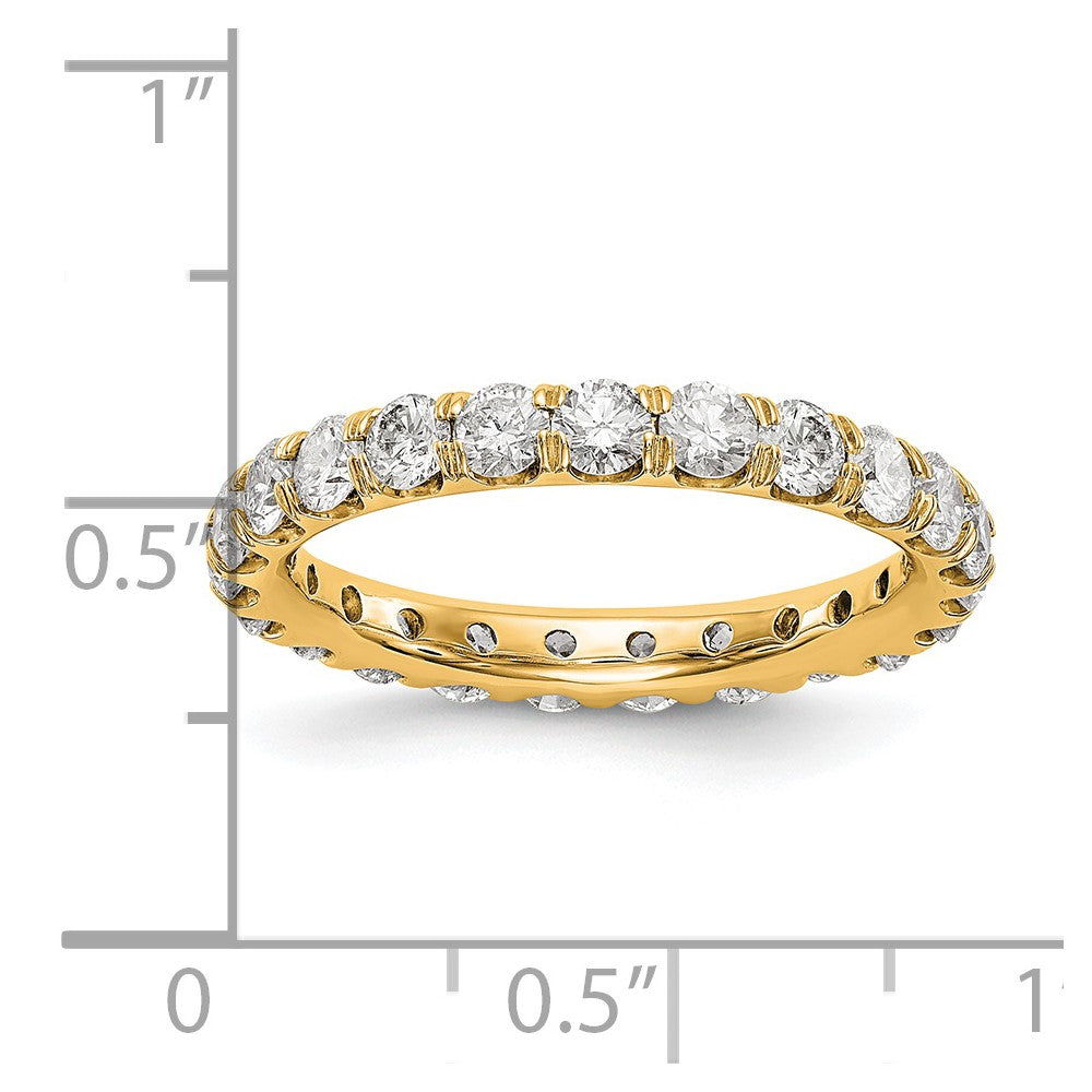 14k 2ct Lab Grown Diamond VS/SI+ G+ Comp Size 4 Eternity Band