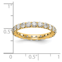 14k 2ct Lab Grown Diamond VS/SI+ G+ Comp Size 7.5 Eternity Band
