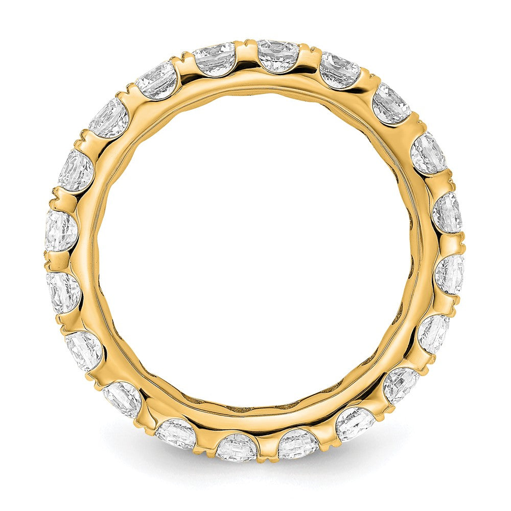 14k 3ct Lab Grown Diamond VS/SI+ G+ Comp Size 4 Eternity Band