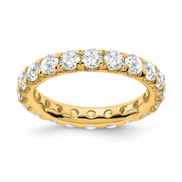14k 3ct Lab Grown Diamond VS/SI+ G+ Comp Size 4 Eternity Band