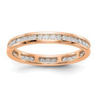 14kr 1/2ct Lab Grown Diamond VS/SI+ G+ Comp Channel Set Eternity Band