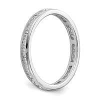 14kw 1/2ct Lab Grown Diamond VS/SI+ G+ Comp Channel Set Eternity Band