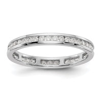 14kw 1/2ct Lab Grown Diamond VS/SI+ G+ Comp Channel Set Eternity Band